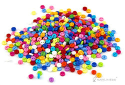 RayLineDo 150 x Mixed Colours 2 Hole Round 6mm Sew Craft Plastic DIY Buttons