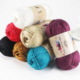 100% Acrylic Fancy Yarn 3-Pack by Yonkey Monkey Knitting Crochet DIY Art Craft (Smoke Rice 91)