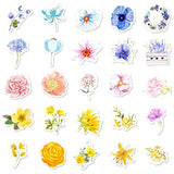 135 PCS Watercolor Floral Flower Stickers Decals for Waterbottle Laptop Scrapbooking Journal Planner Card Making