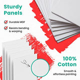 Chalkola Paint Canvas Panels 9x12 inch (15 Pack) for Acrylic Painting & Oil Art, Primed 100% Cotton Boards, Acid-Free for Professional Artists, Hobby Painters, Kids & Beginners