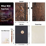 Leather Writing Journal Vintage Notebook with Pen, Embossed Phoenix Daily Notepad Diary with Lined Page, Cool Journal Gift for Women Men to Write in,200pages 8.3 x 5.8in (A5 RedBronze)