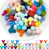 Scyagolila Silicone Loose Beads 15mm, DIY Necklace Bracelet Mixed Beads for Craft Set Jewelry, 14mm Colorful Round Silicone Beads Bulk Polygonal Assorted Beads-70pcs