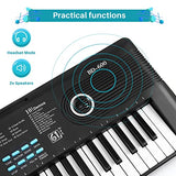 61 Keys Keyboard Piano, Electronic Digital Piano with Built-In Speaker Microphone, Portable Keyboard Gift Teaching for Beginners，piano keyboard for kids