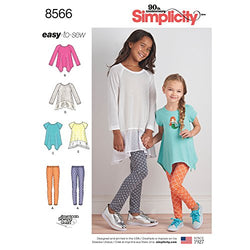 Simplicity US8566K5 Easy to Sew Girl's Leggings and Tunic Sewing Patterns, Sizes 7-14