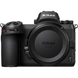 Nikon Z7 Mirrorless Digital Camera (Body Only) (1591) with Nikon FTZ Lens Mount Adapter, Nikon Bag, Nikon MC-DC2 Remote, 2 Sony 64GB XQD Memory Cards, Extra Battery, Led Light and More (Renewed)