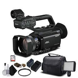 Sony HXR-NX80 Full HD NXCAM with HDR and Fast Hybrid AF (HXR-NX80) with 16GB Memory Card, Extra Battery and Charger, UV Filter, LED Light, Case and More. - Starter Bundle