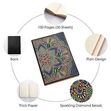 5D Diamond Painting Cover Leather Notebook, Artscope DIY Special Shaped Diamond Painting Diary Book, 100 Pages Thick Paper A5 Blank Sketchbook Journal Book (Exotic Customs B)