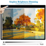 HOHOTIME Diamond Painting Rechargeable A3 Light Pad, LED Tracing Light Box Battery Powered with 3 Lighting Options Adjustable Brightness, Light Board for Diamond Painting Drawing Sketching Animation
