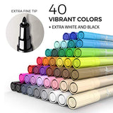 30 Acrylic Paint Markers Medium Tip and 42 Acrylic Paint Pens Extra Fine Tip, Bundle for Rock Painting, Wood, Fabric, Card, Paper, Photo Album, Ceramic & Glass