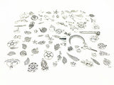 100g (70-80pcs) Mixed Charms Pendants Assorted DIY Antique Charms Pendant(100g mixed Silver)