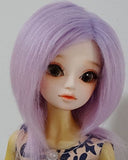 6-7 "16cm 7-8" (18-19CM) BJD Doll Fur and Feather Long Purple Hair Wig For 1/6 1/4 YOSD LUTS-KID MSD DOC LATI-BLUE