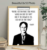 The Office Merch - Dwight Schrute Poster - Office Wall Art - Typography Home Decor for Bedroom, Living Room, Apartment, Dorm - Funny Quote -Decorations for Men, Women, Teens - 8x10 Picture Print