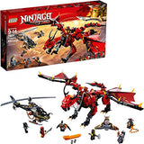 LEGO NINJAGO Masters of Spinjitzu: Firstbourne 70653 Ninja Toy Building Kit with Red Dragon Figure, Minifigures and a Helicopter (882 Pieces) (Discontinued by Manufacturer)