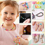 Letter Bead Bracelet Making Kit, Bead Friendship Bracelets Kit with Pony Beads Letter Beads Clay Beads Silver Charms and Elastic String for Bracelet and Jewelry Making