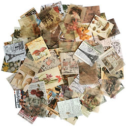 Vintage Style Journaling DIY Scrapbooking Material Paper 400pcs Floral Retro Old Time Memory Letter Plant Sheet Music DIY Art Project Materials