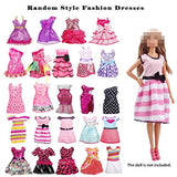 35 Pack Handmade Doll Clothes Including 5 Wedding Gown Dresses 5 Fashion Dresses 4 Braces Skirt 3 Tops and Pants 3 Bikini Swimsuits 15 Shoes for 11.5 Inch Dolls