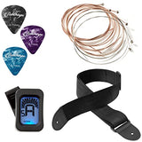 Ashthorpe 41-inch Beginner Cutaway Acoustic Guitar Package (Blue), Full Size Basic Starter Kit w/Gig Bag, Strings, Strap, Tuner, Picks