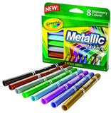 Crayola Metallic Markers, 8 Count