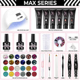 SXC Cosmetics Poly Gel Nail Kit MAX Series All-in-One Gel Nail Art Extension Starter Kit P-12