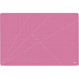 US Art Supply 40" x 60" PINK/BLUE Professional Self Healing 5-Ply Double Sided Durable Non-Slip PVC
