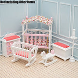 Odoria 1:12 Miniature Baby's Room Crib Set Dollhouse Furniture Accessories