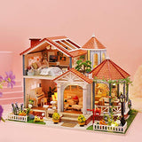 DIY DOLLHOUSE Miniature Kit with Furniture, 3D Wooden Miniature House , Miniature Dolls House kit L2001