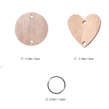 Unfinished Wood Ornament Birthday Calendar Discs 50 Pieces Round & Heart Slices 1.2 Inch for Crafts & Family Birthday & Anniversary & Celebration Reminder Calendar Board
