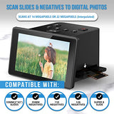 Slide & Negative Scanner Digital Film Scanner with Large 5" LCD Screen,Negatives Film and Slide Digitizer Convert Color & B&W Negatives & Slides 35mm, 126, 110 Film & Super 8 Slide to 22MP JPEGs
