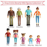 Beverly Hills Sweet Li'l Family Dollhouse People Action Figures Set of Baby Twins Doll People, Boy and Girl