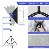 SH 2.6M x 3M/8.5ft x 10ft Photography Lighting Backdrops Stand Accessories Kit and 4 x 85W 5500K Bulbs Green Screen Umbrellas Softbox Continuous Light Kit for Photo Studio Portrait Video Shoot