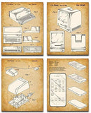 Original Steve Jobs Computer Patent Art Prints - Set of Four Photos (8x10) Unframed - Makes a Great Gift Under $20 for Computer Geeks/Gurus and Tech Support