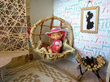 1/12 Scale Hanging Chair, Boho Dollhouse Furniture for Realpuki Pukipuki BJD doll