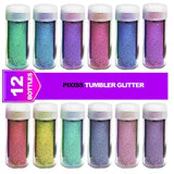 Pixiss Bulk Glitter for Tumblers, Chunky Sequins for Tumblers with 3 Silicone Epoxy Brushes Epoxy Glitter Tumbler Kit Supplies for Cup Tumbler Turner Tools