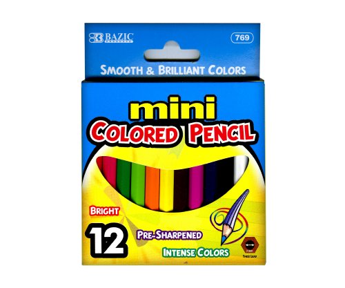 BAZIC 12 Mini Color Pencil (Case of 144) (769-144)