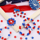 4th of July Star Pony Beads,UPINS 1200Pcs Red White Blue Plastic Beads for Jewelry Making Patriotic Crafts Independent Day DIY Necklace Bracelets Hair Beads