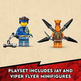 LEGO NINJAGO Jay’s Thunder Dragon EVO 71760 Playset Featuring a Posable Dragon Toy, NINJAGO Jay and a Snake Toy; Building Kit for Kids Aged 6+ (140 Pieces)