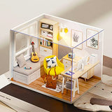 Spilay DIY Dollhouse Miniature with Wooden Furniture,Handmade Japanese Style Home Craft Model Mini Kit with &LED,1:24 3D Creative Doll House Toy for Adult Teenager Gift (QT007)