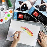 Watercolor Paper 9x12 Inch, 140lb (330gsm), Cold Pressed Premium Pad Ideal for Wet or Dry Techniques, 2 Pk with 32 Sheets Each