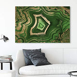 The Oliver Gal Artist Co. Abstract Wall Art Canvas Prints 'Dreaming About Emerald' Home Décor, 45" x 30", Green, Gold