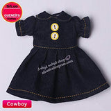 BJD SD Doll Clothes 1/6 Cute Suit Blue Girl Princess Cowboy Summer Dress for Littlefee Or Yosd Body YF6-168 Doll Accessories YF6 to 168 Cowboy 6 Points Body