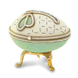 Jewels By Lux Authentic Goose Egg Happy Crystal Dragonfly Music Box