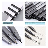 Micron Pens, Set Of 9 Black Precision Drawing Pens Fineliner Ink Pens, Waterproof Archival Ink Micro Pens, Multiliner, for Archival, Art Watercolor, Sketching, Anime, Manga, Design, Technical Drawing