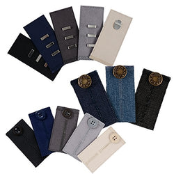Comfy Pants Bundle - 13 Pant Waist Extenders (3 Types) for Dress Pants, Khakis and Jeans