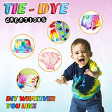 Tie Dye Kits, Emooqi 18 Colours Permanent All-in-1 Tie Dye Set with 36 Bag Pigments, Rubber Bands, Gloves, Apron and Table Covers for Craft Arts Fabric Textile Party DIY Handmade Project