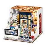 Rolife DIY Wooden Dollhouse Kit with Miniature Furniture,Model Building Kits with Accessories and LED, for Kids(Nancy's Bake Shop)