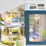 Flever Dollhouse Miniature DIY House Kit Creative Room with Furniture for Romantic Artwork Gift (First Meet)