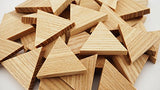 1.34" Wood Triangle Cutout Shapes Unfinished Wood Mosaic Tile - 40 pcs