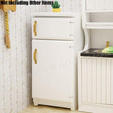 Odoria 1/12 Miniature Fridge Refrigerator Appliances Dollhouse Kitchen Furniture Accessories, White