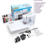 Elmish Sewing Machine (12 Stitches, 2 Speeds, Foot Pedal, LED Sewing Light) - Electric Overlock Sewing Machines - Small Household Sewing Handheld Tool EM-007-M