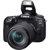 Canon EOS 90D DSLR Camera with 18-135mm Lens (3616C016) + 64GB Memory Card + Case + Corel Photo Software + LPE6 Battery + External Charger + Card Reader + HDMI Cable + Cleaning Set + More (Renewed)